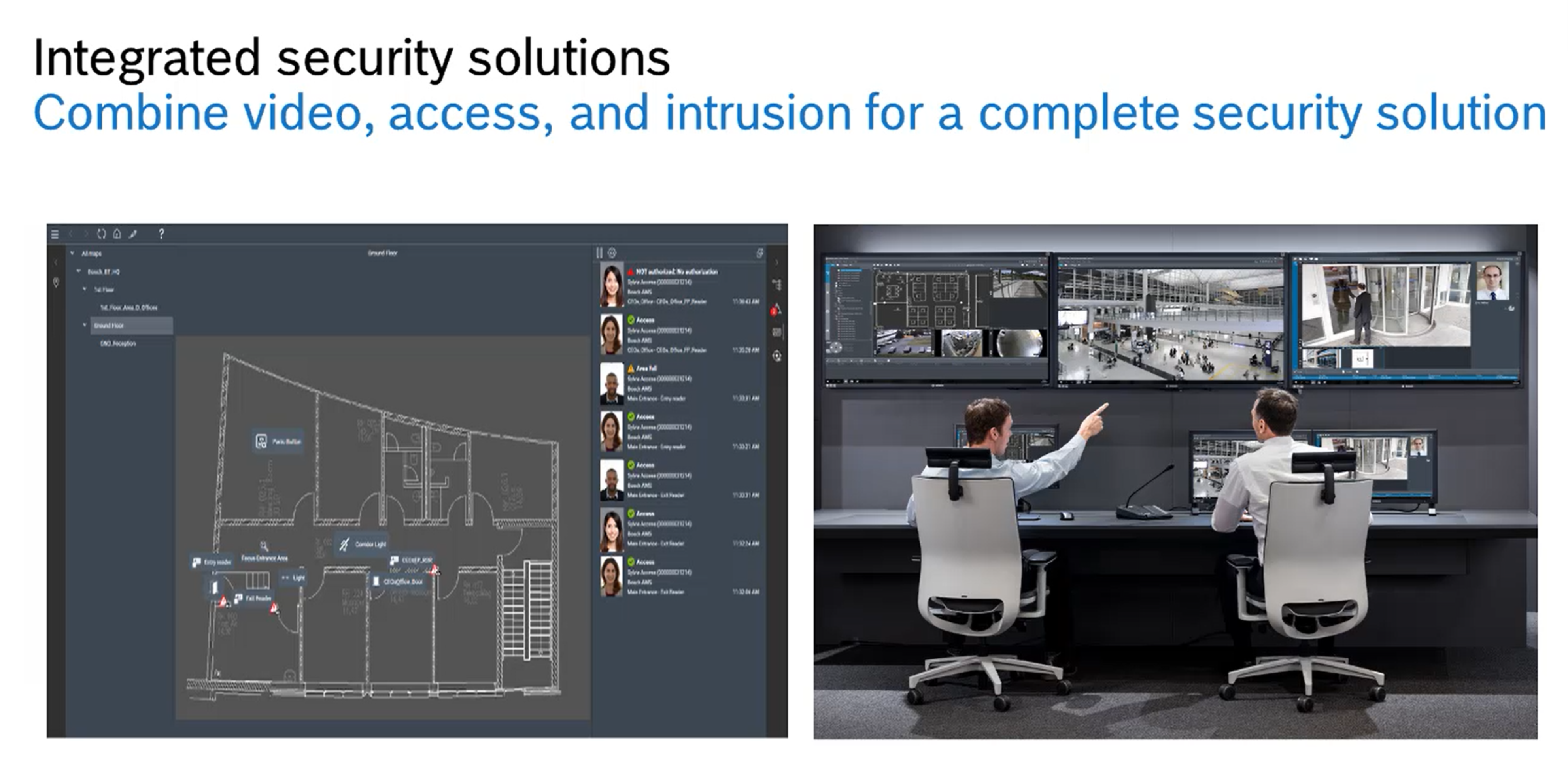 Integrating Bosch Access Control, Intrusion, and Video Surveillance
