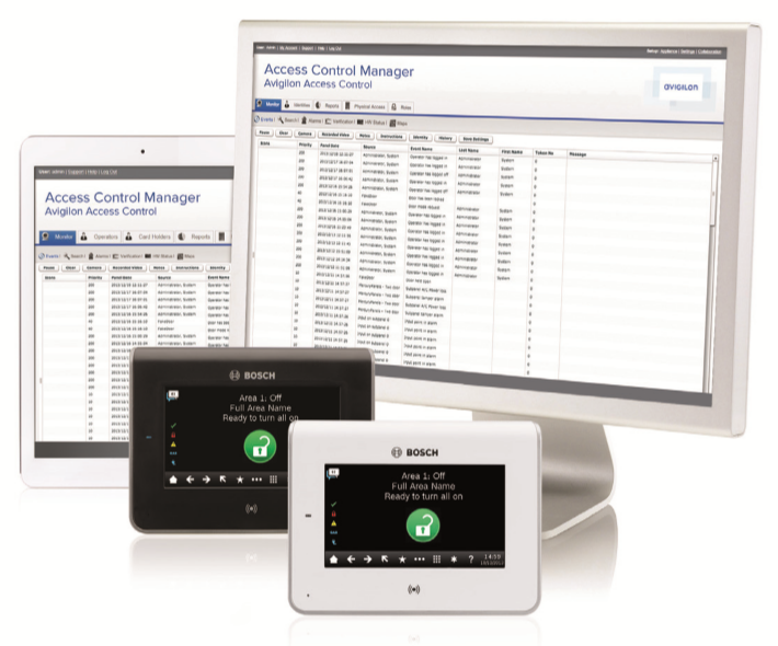 Avigilon ACM Access Control Integrates Bosch Alarm Panels