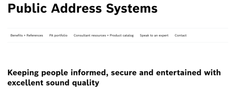 Bosch Public Address article image