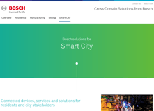 Bosch smart city solution web page image