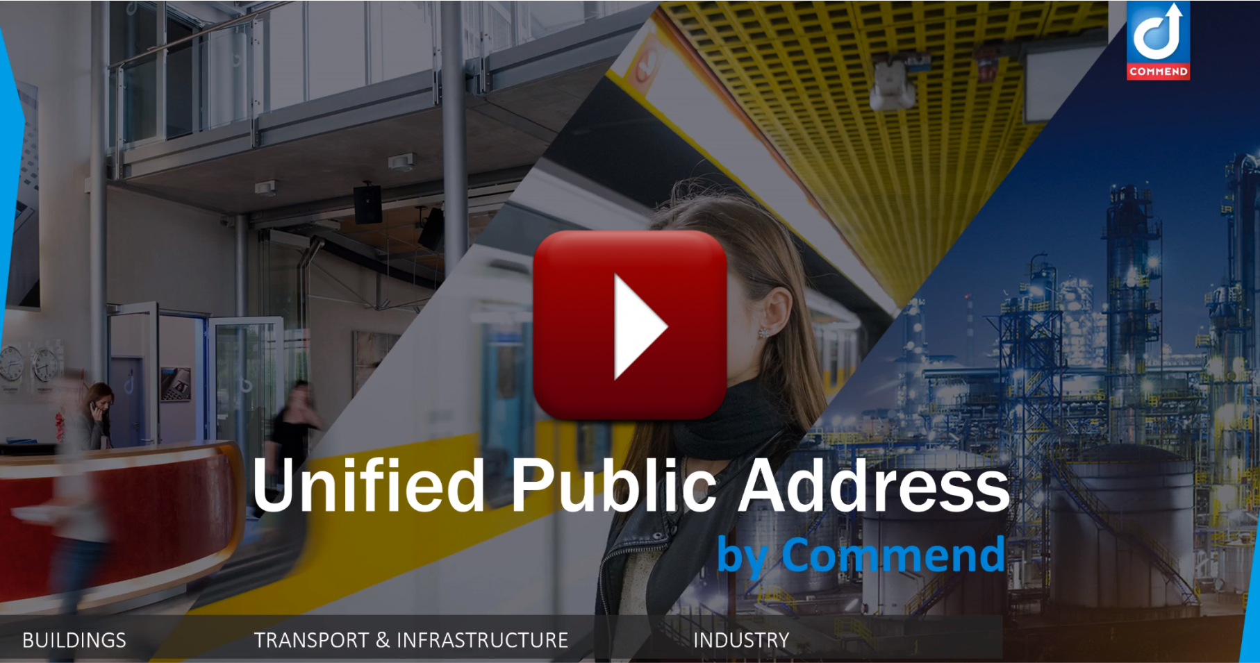 Commend unified public address video thumbnail - play button