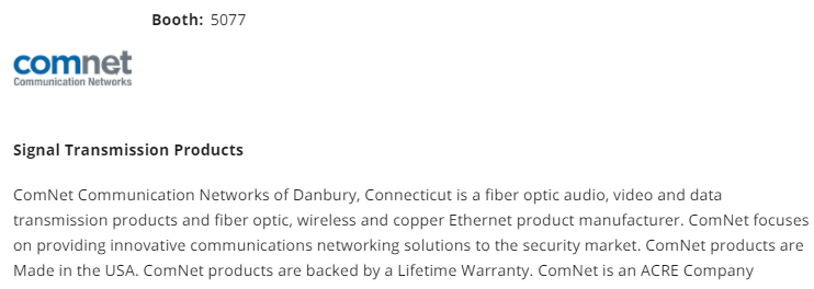 Comnet booth isc west 2018.png