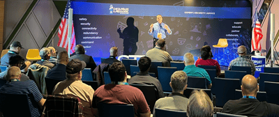 David presenting