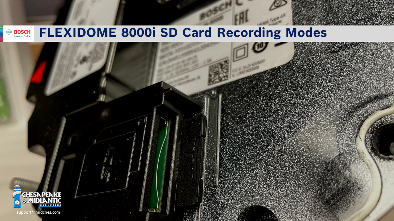 FLEXIDOME 8000i SD Card Recording Modes with Logo