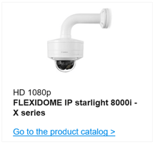 FLEXIDOME IP starlight 8000i - X series 1080p