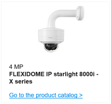 FLEXIDOME IP starlight 8000i - X series 4MP