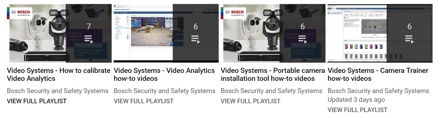 New Bosch Videos