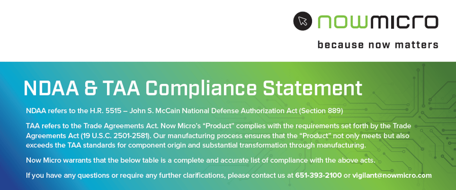 Now Micro NDAA and TAA Statement image
