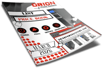 Orion Power Systems price book 2026 cover image