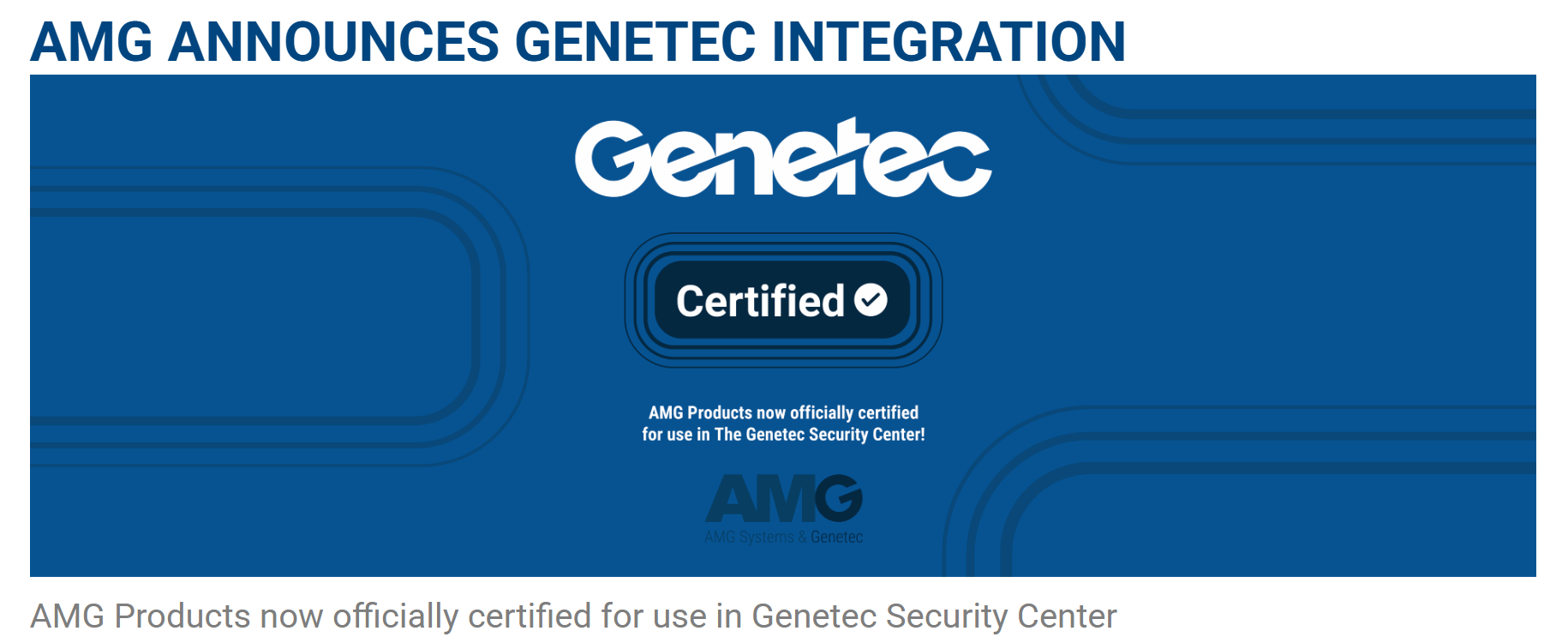 AMG Systems managed switch integration displayed inside Genetec Security Center